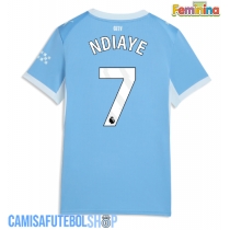 Camisa de time de futebol Manchester City Iliman Ndiaye #7 Replicas 1º Equipamento Feminina 2026-27 Manga Curta